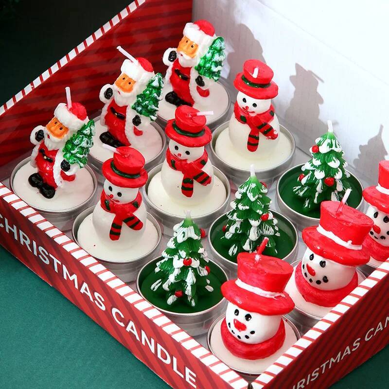 Candle Oil Supplies - 12 Velas Decorativas Navideñas, Velas de