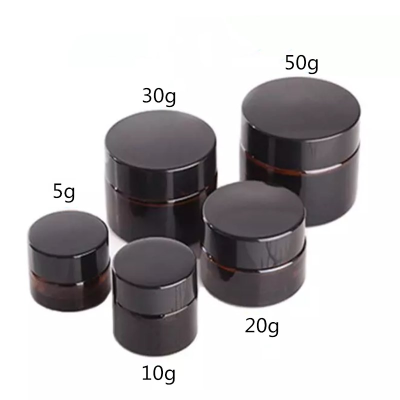 Black Tin Candle - 20 Frascos de Vidrio Ámbar Mini