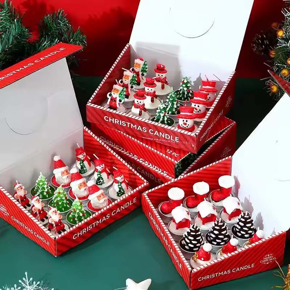 Candle Oil Supplies - 12 Velas Decorativas Navideñas, Velas de