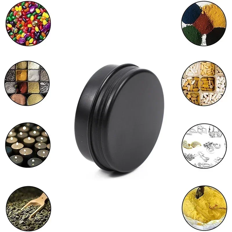 Frascos de vela vacíos negros  - Black Tin Candle reseña y precio