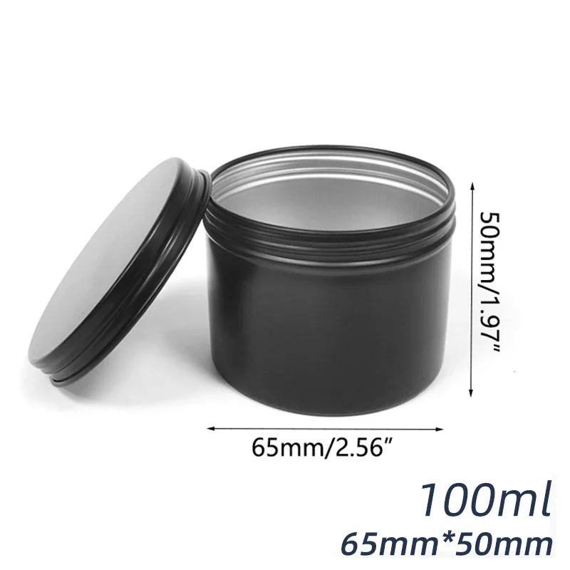 Latas redondas de aluminio par - Black Tin Candle reseña y precio