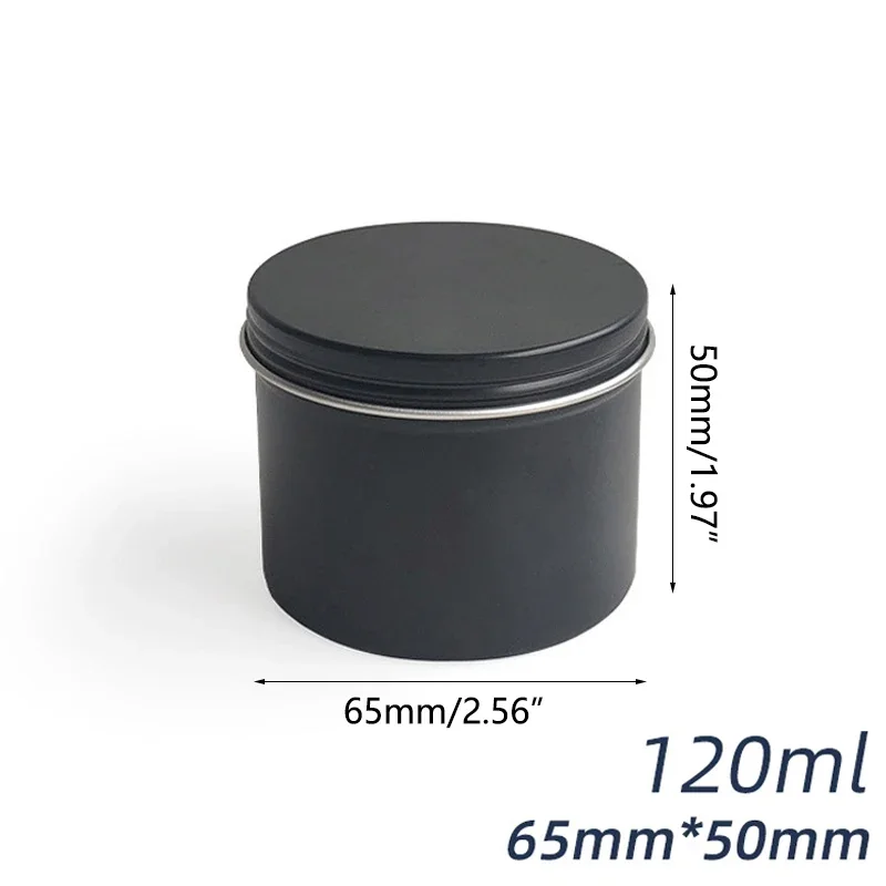Latas redondas de aluminio par - Black Tin Candle reseña y precio