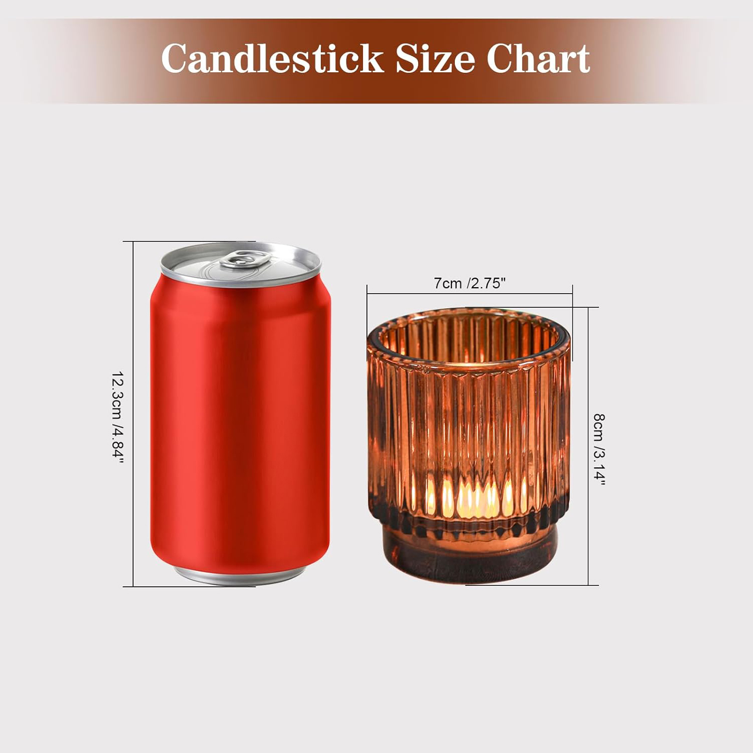 Portavelas de Cristal Ámbar Ac - Candle Zero reseña y precio