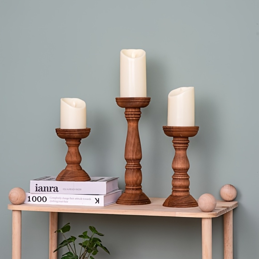 Portavelas de madera vintage,  - Candle Zero reseña y precio