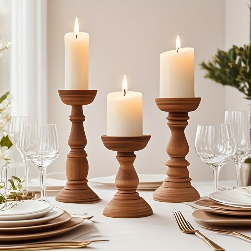 Portavelas de madera vintage,  - Candle Zero reseña y precio