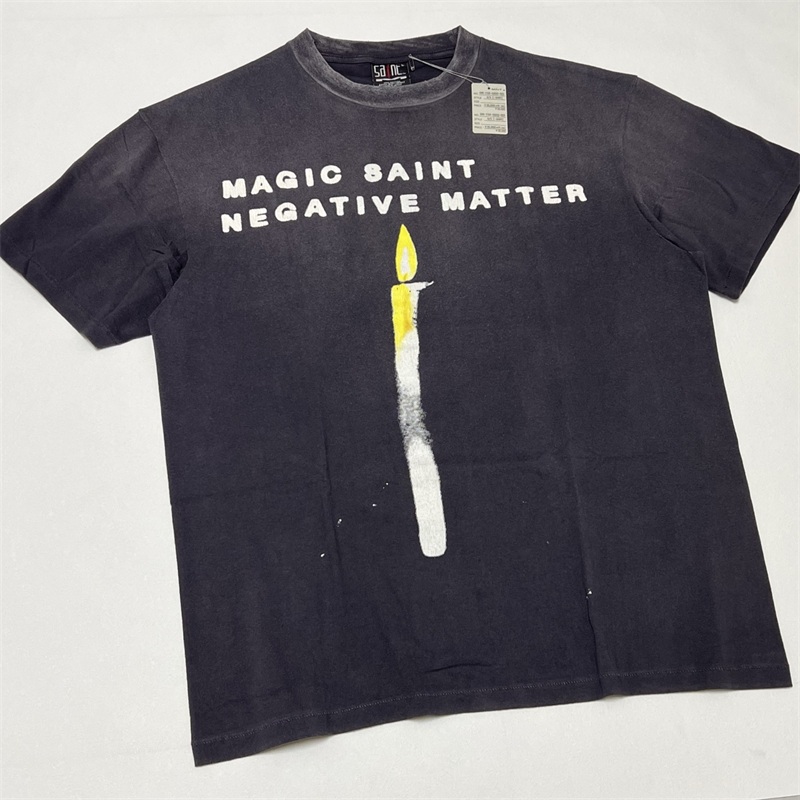 Camiseta negra lavada SAINT MI - Black Tin Candle reseña y precio